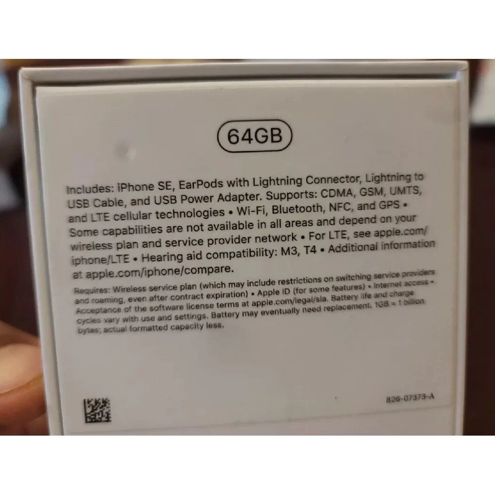 Apple‎ iPhone SE 64GB White BOX ONLY Model A2275